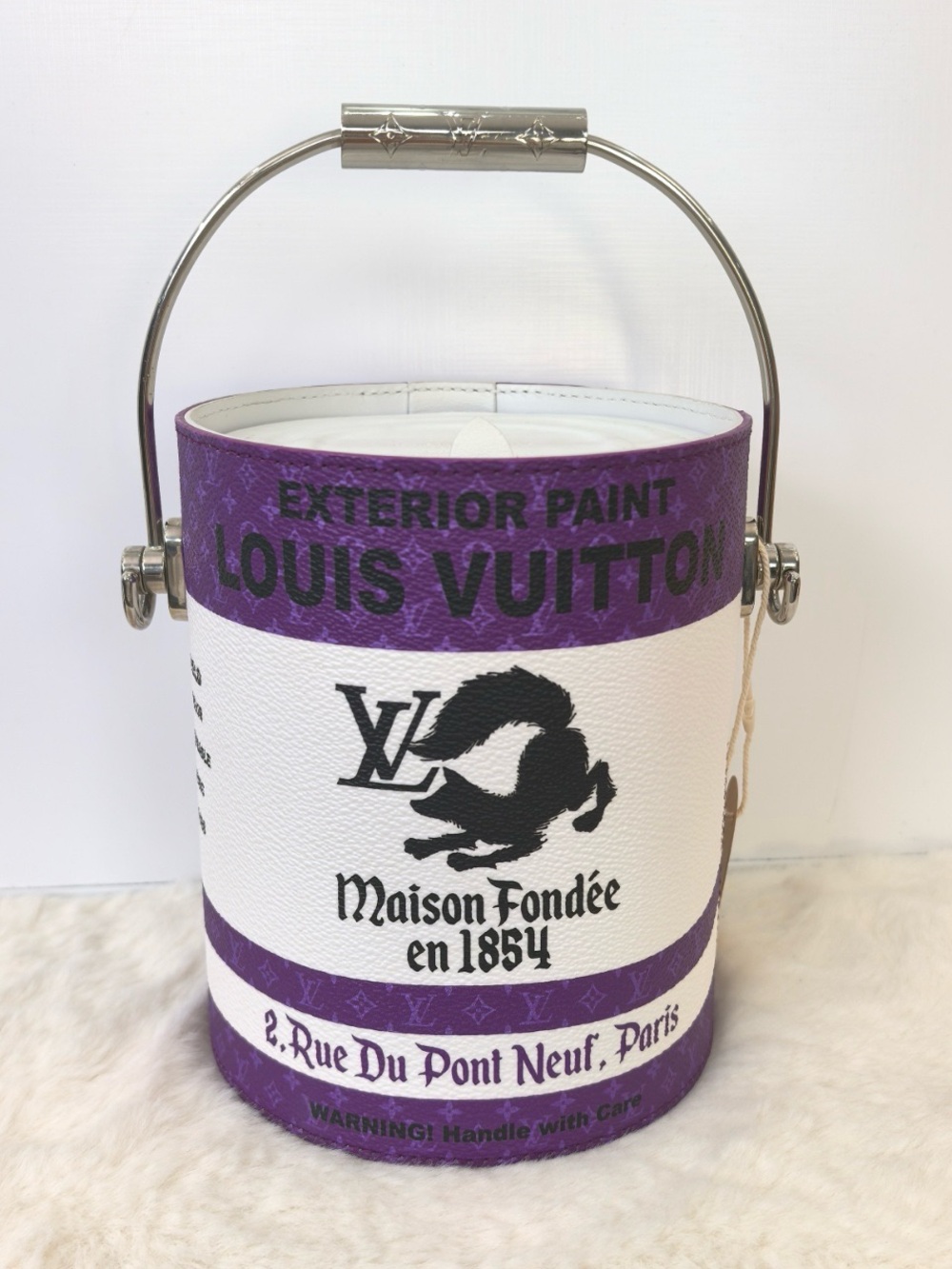 Louis Vuitton Paint Can bag Purple & White Paint Can Handbag